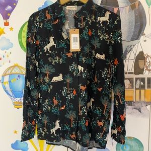 Sugarhill Brighton Modcloth unicorn blouse 🦄 small NWT